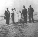 Группа: Андрей Белый, переводчица, Б.К. Зайцев с женой, А.А. Чабров-Подгаецкий. Германия, 1923 г.